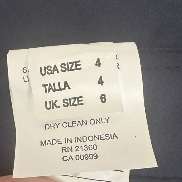 NWT MADELINE GARDNER MORILEE NAVY CHIFFON DRESS - SIZE 4 (STYLE 21597) - Picture 8 of 10